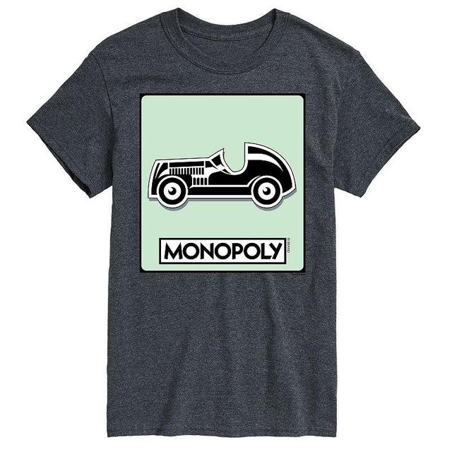 Mens Monopoly Car Game Token Graphic Tee Grey Product Image