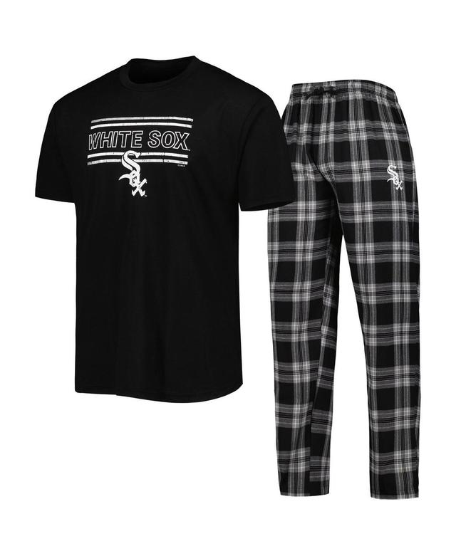 Mens Concepts Sport Black and Gray Chicago White Sox Badge T-shirt and Pants Sleep Set - Black Product Image