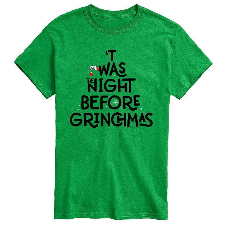 Big & Tall The Night Before Grinchmas Tee, Mens Product Image