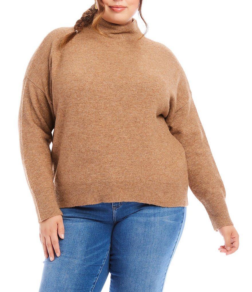 Karen Kane Plus Size Mock Neck Long Sleeve Sweater product image