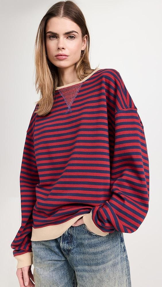 Free People Classic Striped Crew Sweatshirt | Shopbop Product Image