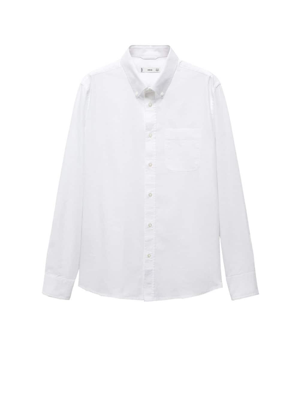 MANGO MAN - Regular fit Oxford cotton shirt whiteMen Product Image