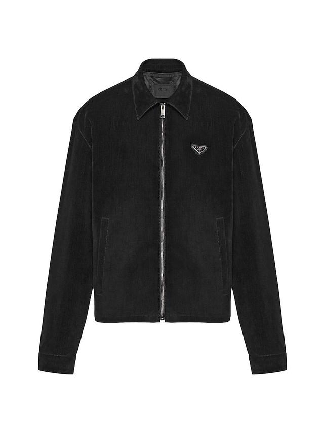 Mens Cotton Velvet Blouson Jacket Product Image