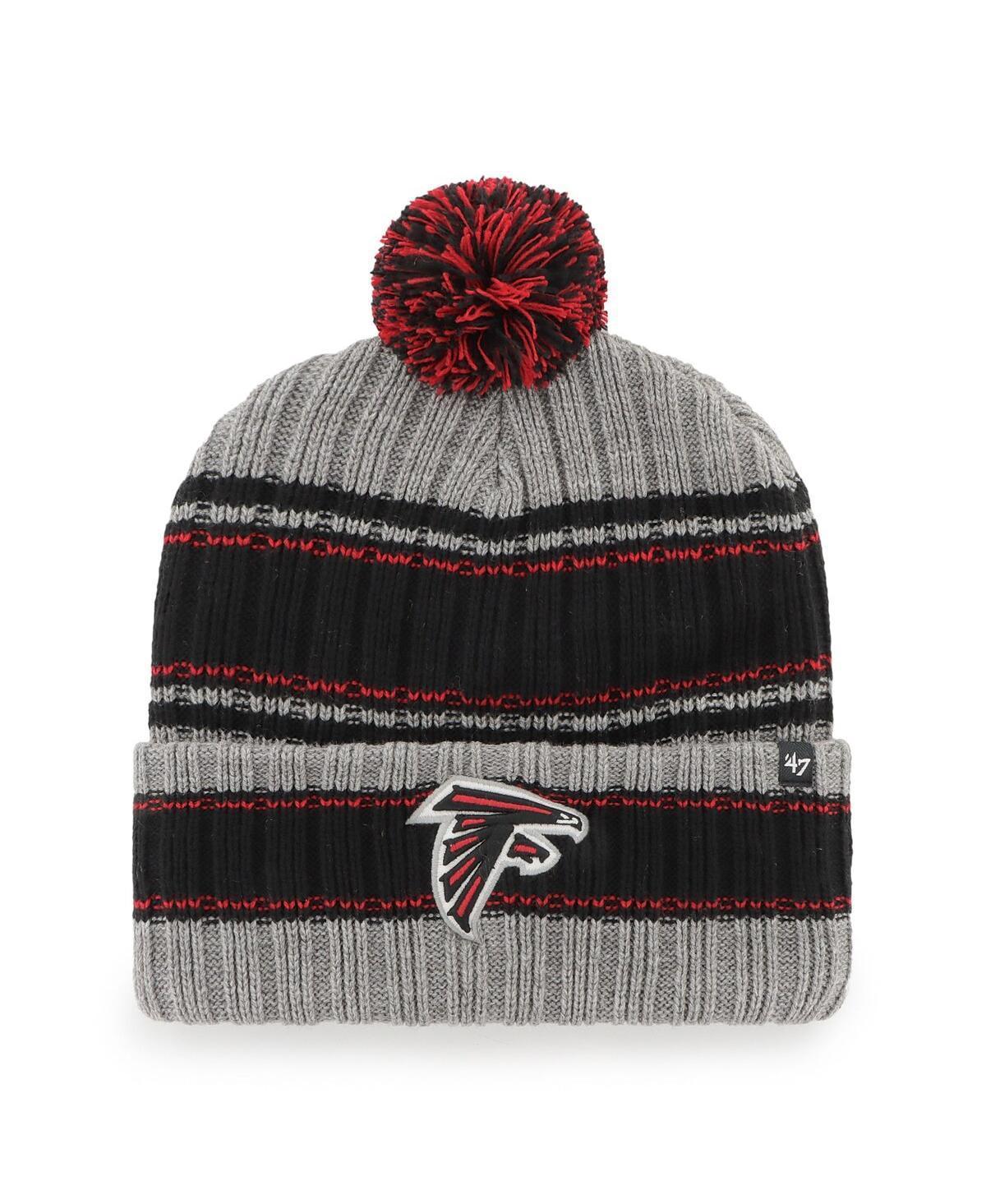 Mens 47 Graphite Atlanta Falcons Rexford Cuffed Knit Hat with Pom Product Image