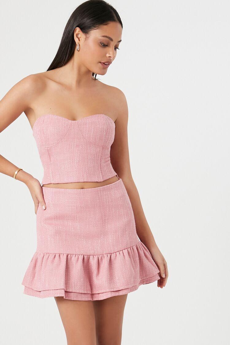 Tweed Tube Top & Mini Skirt Set | Forever 21 Product Image