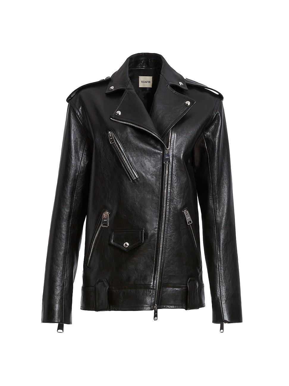 Womens Hanson Leather Jacket Product Image