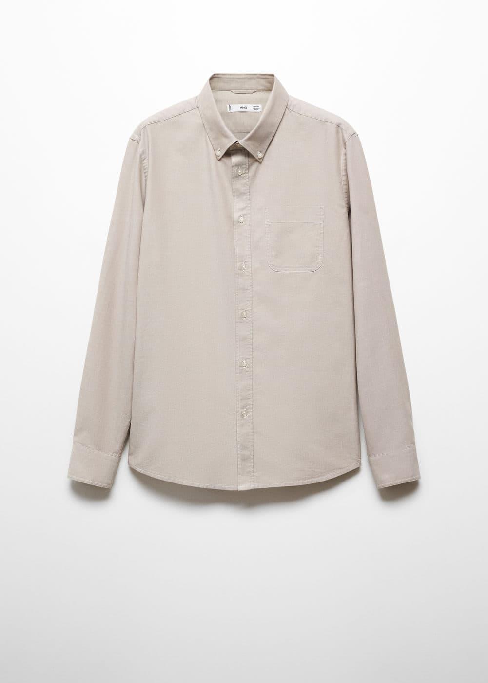 Mango Mens Regular Fit Oxford Cotton Shirt Product Image