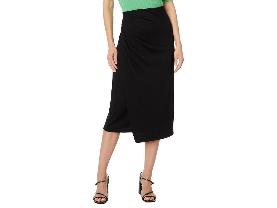 Womens Side Draped Jersey Midi-Skirt Product Image