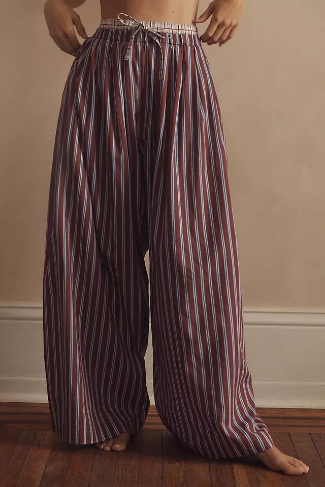 By Anthropologie Mixed Stripe Wide-Leg Pants Product Image