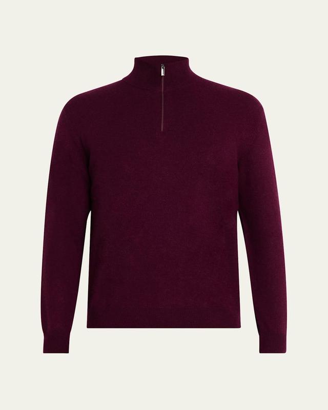 Mens Cashmere Half-Zip Sweater Product Image