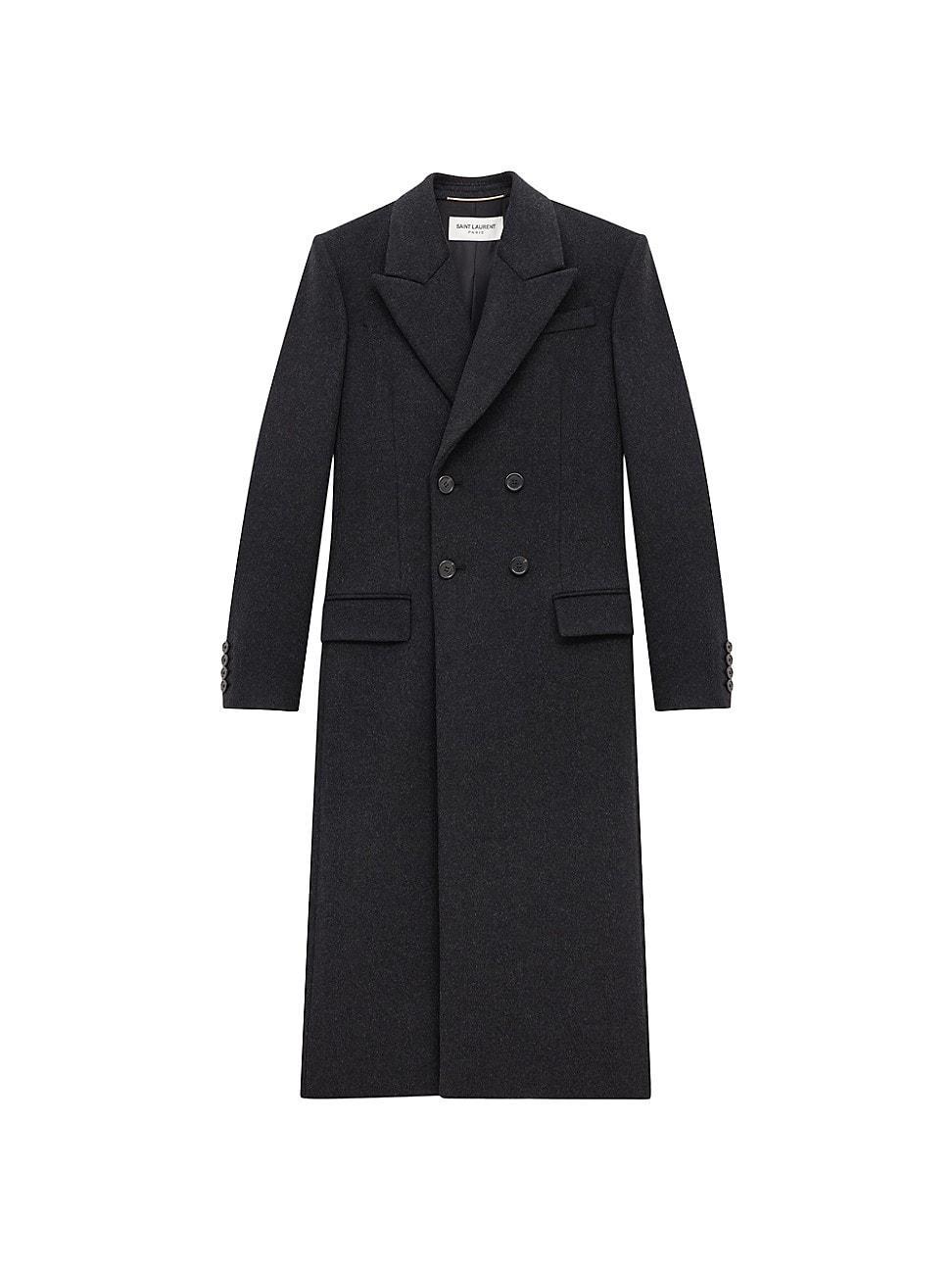 Womens Long Coat in Cashmere and Wool Felt Product Image