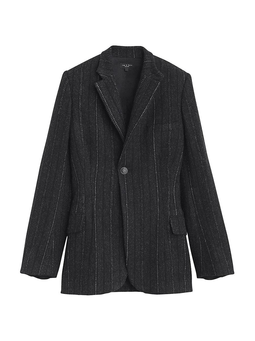 Womens Laurence Striped Wool Single-Breasted Blazer Product Image