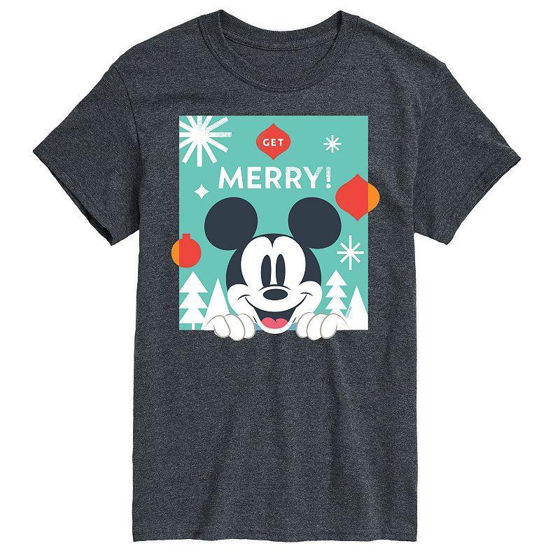 Disney Mens Get Merry Tee Dark Grey Product Image