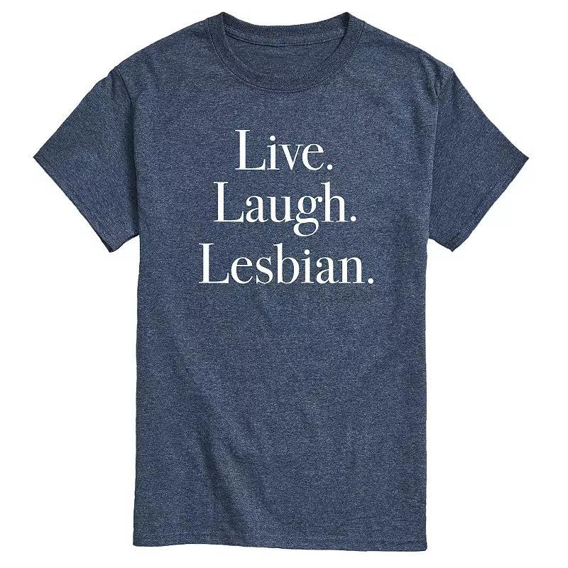 Big & Tall Live Laugh Lesbian Graphic Tee, Mens Product Image