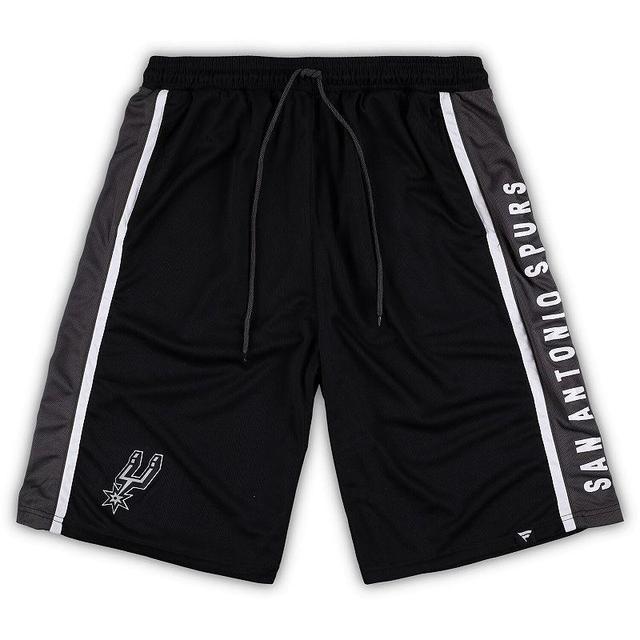 Mens Fanatics Branded San Antonio Spurs Big & Tall Referee Iconic Mesh Shorts Product Image