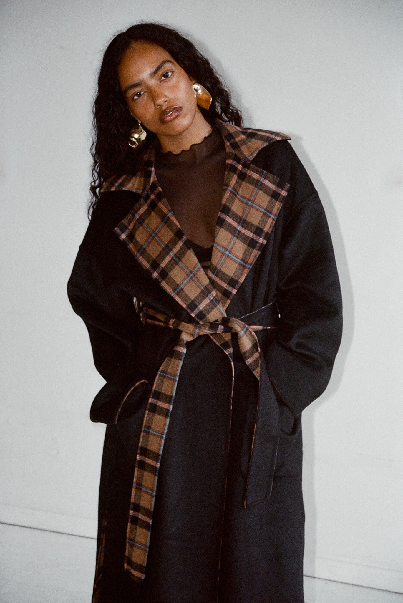 Roberta Trench - Reversible Plaid Product Image