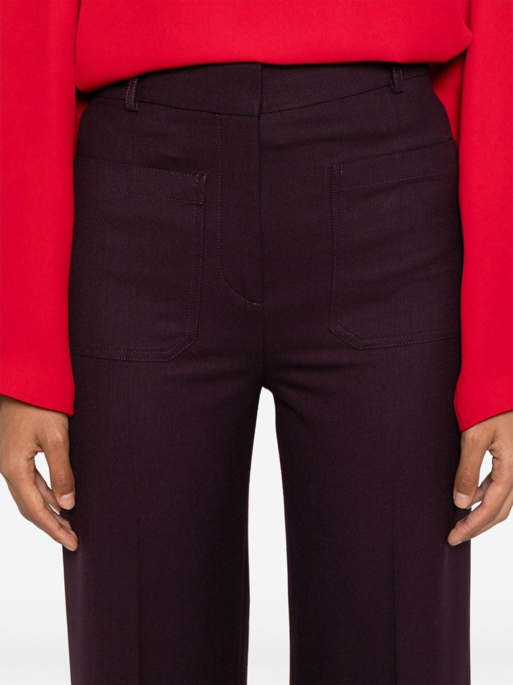 Mid-rise Straight-leg Trousers In Purple Product Image