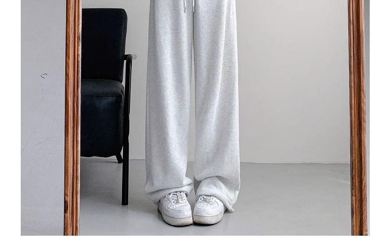 Drawstring Waist Plain Wide Leg Sweatpants (Various Designs) Product Image