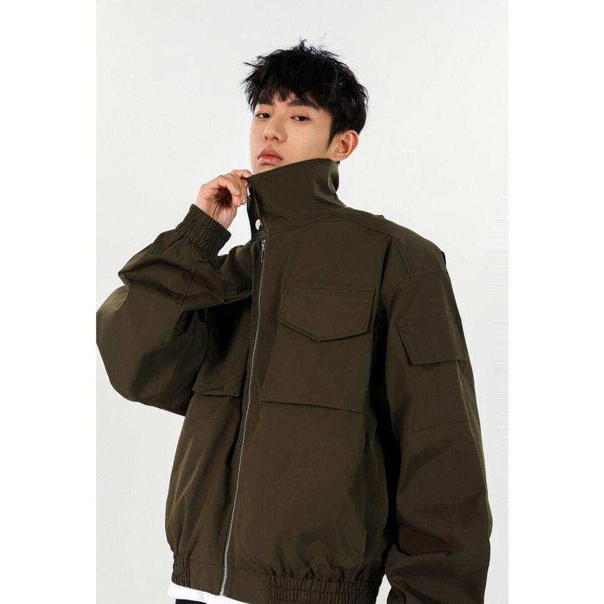 Plain Zip Cargo Jacket Product Image