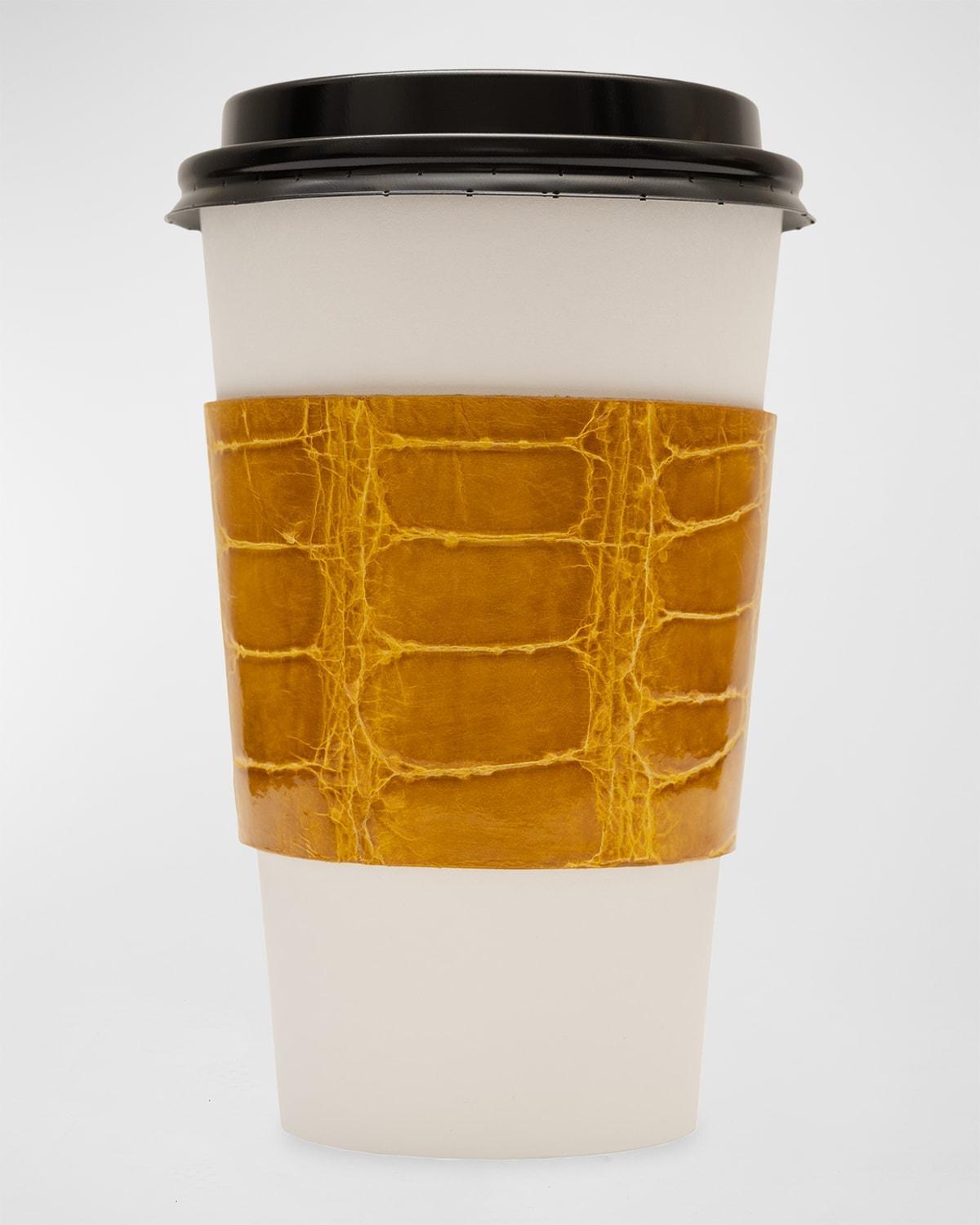 Mens Glazed Alligator Leather Cup Sleeve Product Image