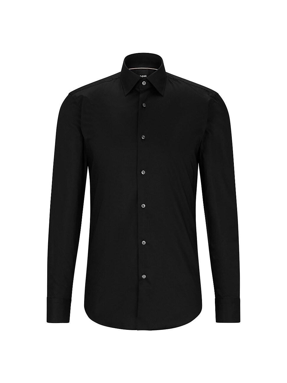 Mens Slim Fit Shirt in Easy Iron Cotton Poplin Product Image