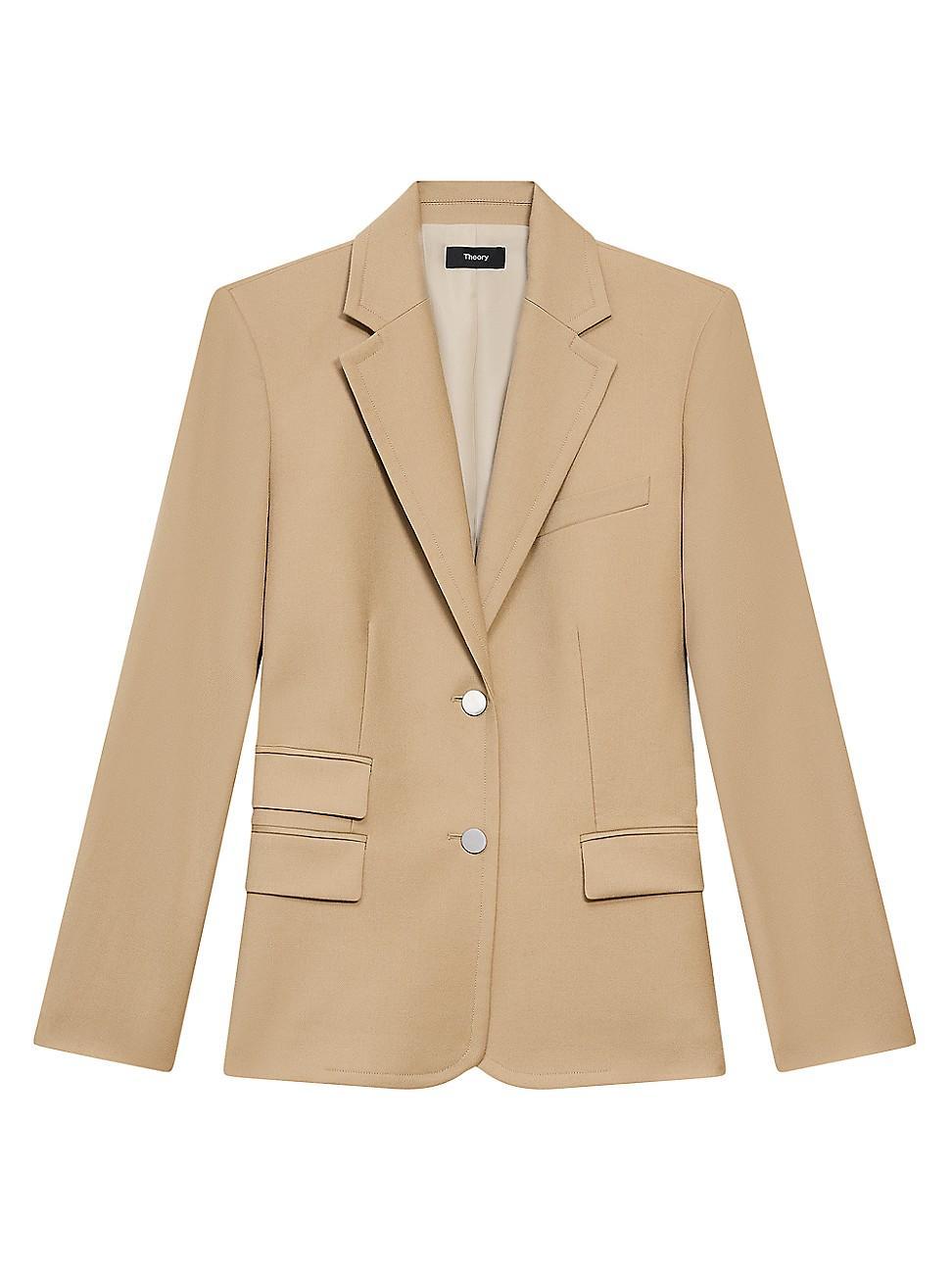 Womens Two-Button Tailored Wool Blazer Product Image