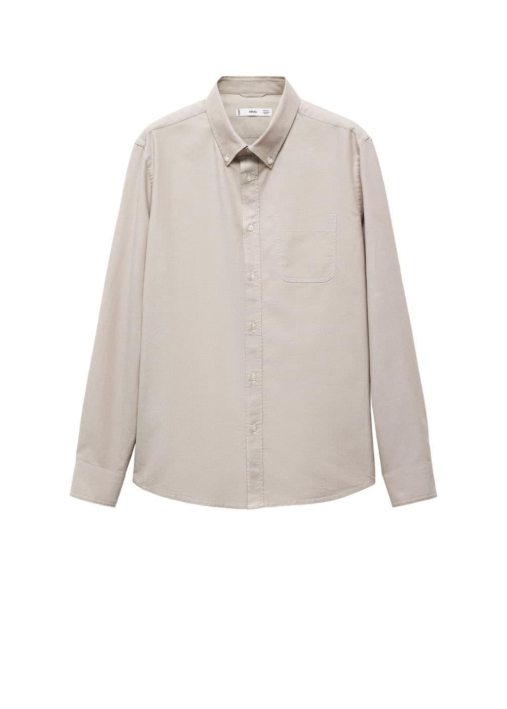 Mango Mens Regular Fit Oxford Cotton Shirt Product Image