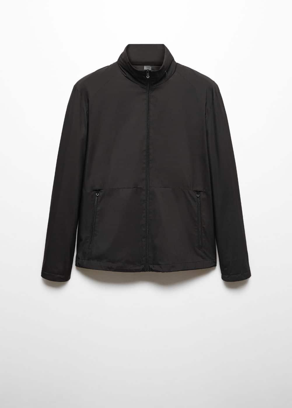 MANGO MAN - Water-repellent jacket with zipper blackMen Product Image