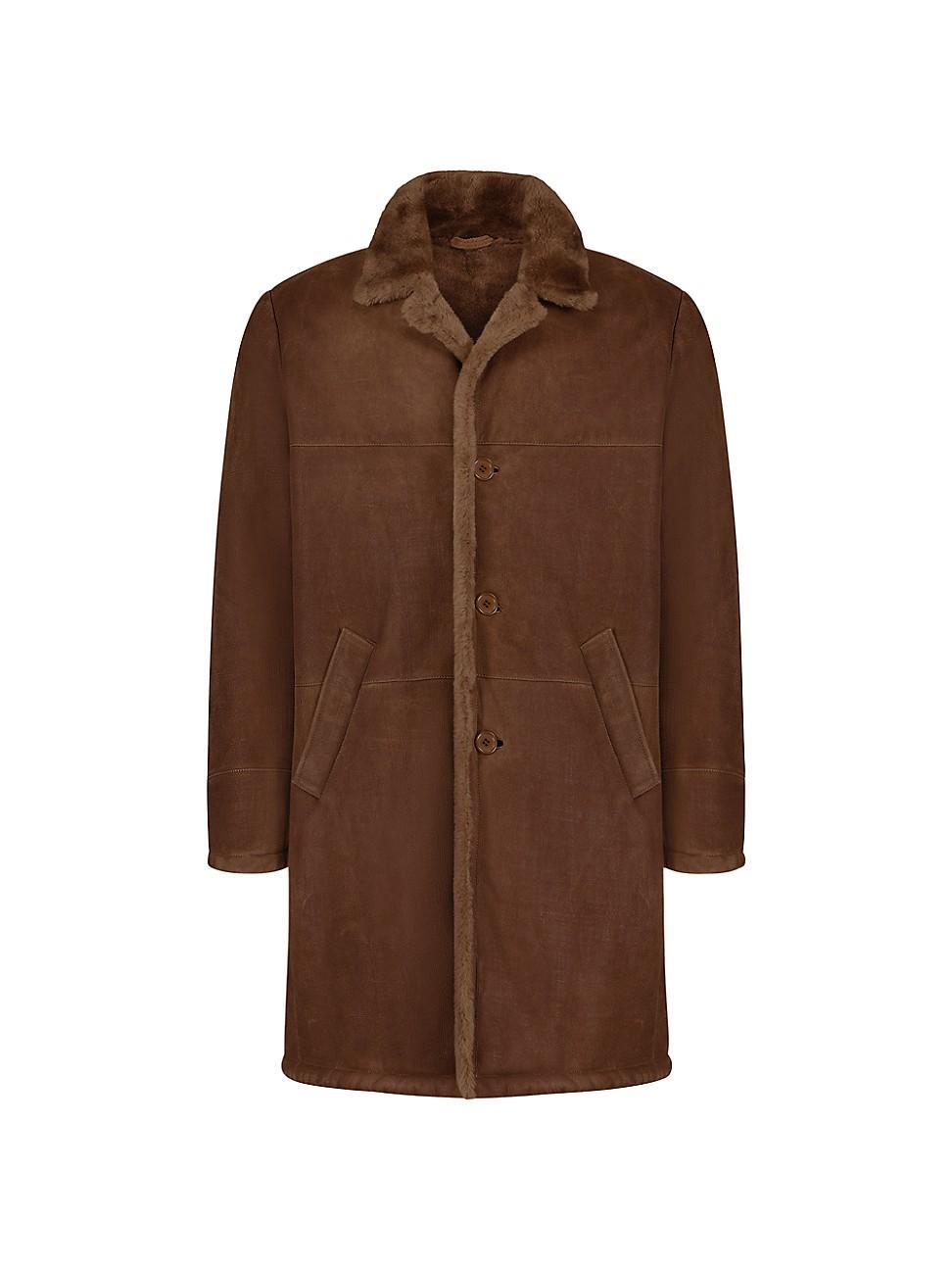 Mens Shearling Lamb Coat Product Image