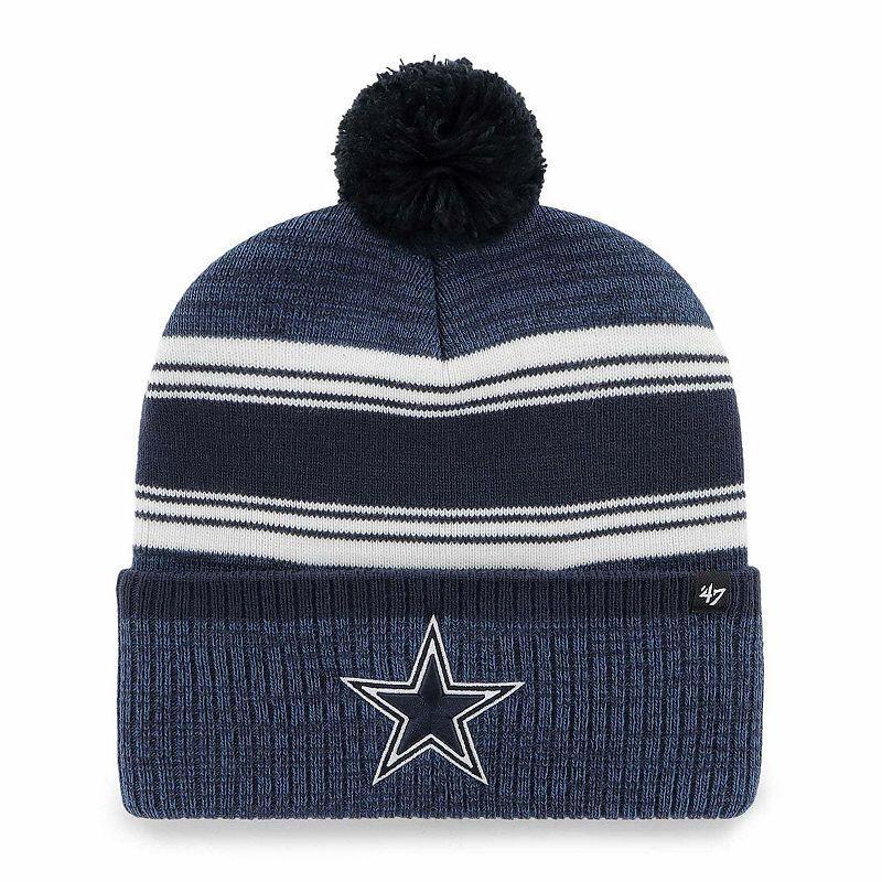 Mens 47 Dallas Cowboys Fadeout Cuffed Knit Hat with Pom, Blue Product Image