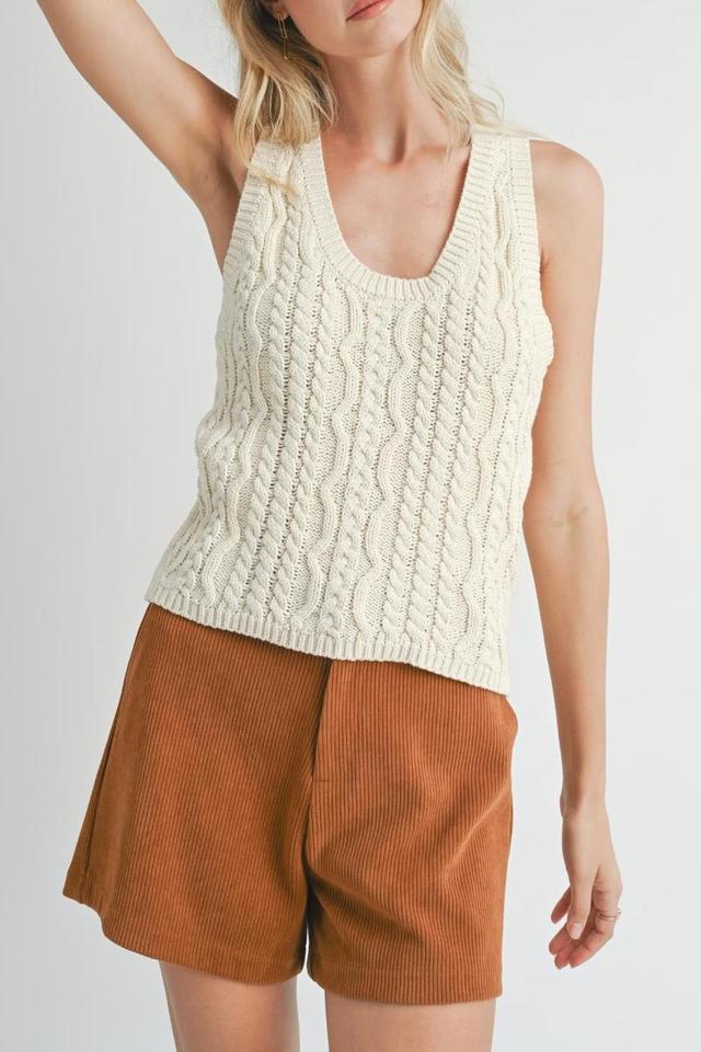 CABLE SWEATER TANK Product Image