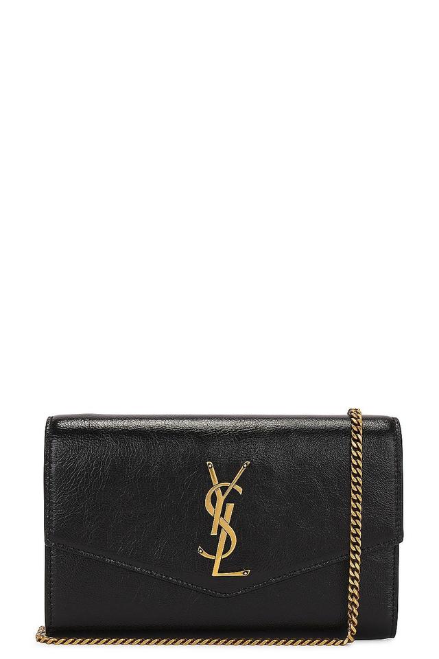 Saint Laurent Uptown Wallet On Chain Bag in Black Product Image