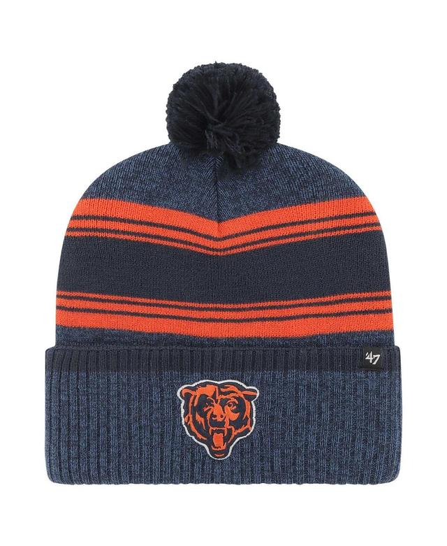 Mens 47 Brand Navy Chicago Bears Fadeout Cuffed Knit Hat with Pom Product Image