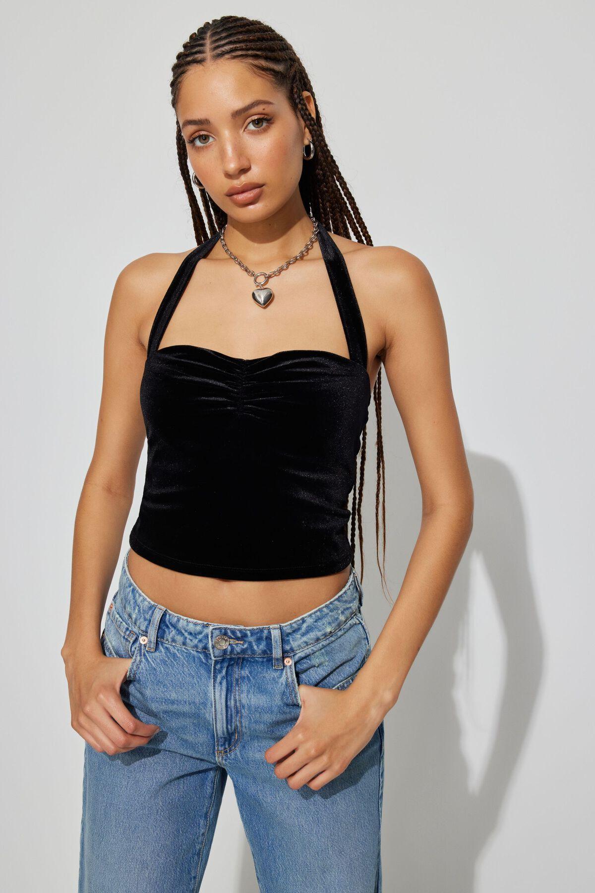 Velvet Sweetheart Halter Top Product Image