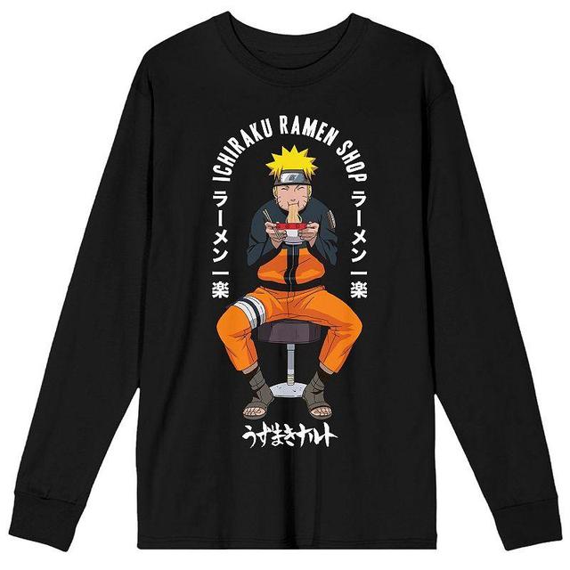 Mens Naruto Classic with Ichiraku Long Sleeve Tee Black Product Image