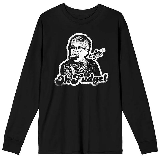 Mens A Christmas Story Ralphie Oh Fudge! Long Sleeve Tee Product Image