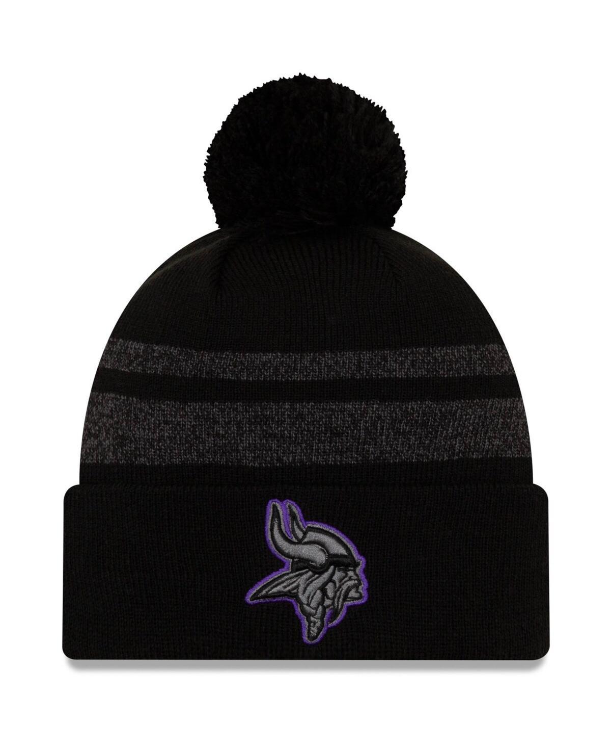 Mens Black Atlanta Falcons Dispatch Cuffed Knit Hat with Pom Product Image