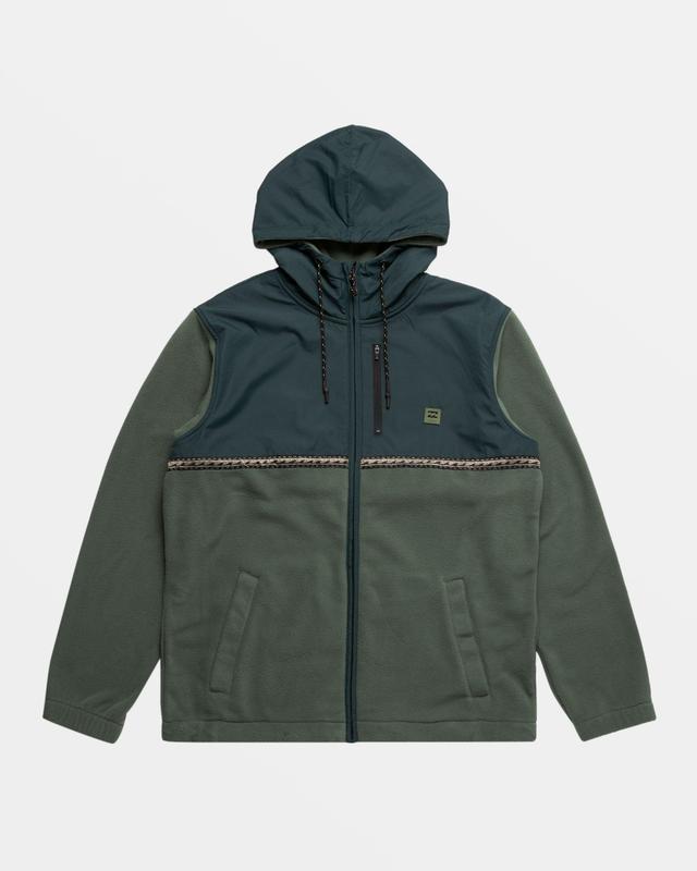 Boundary Lite Zip Hoodie - Forest Green Male Product Image