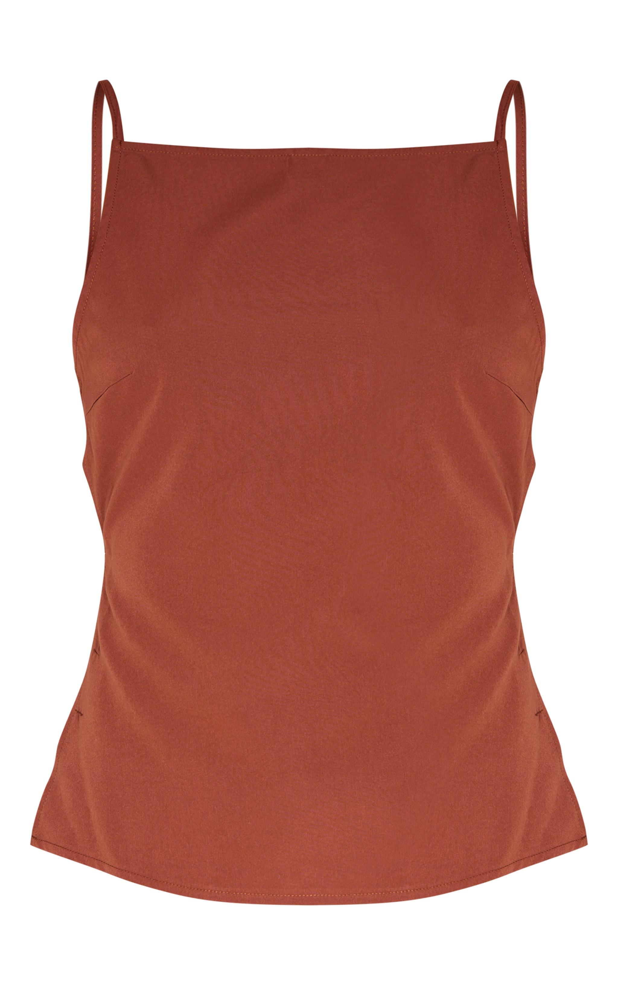 Chocolate Backless Long Top Product Image