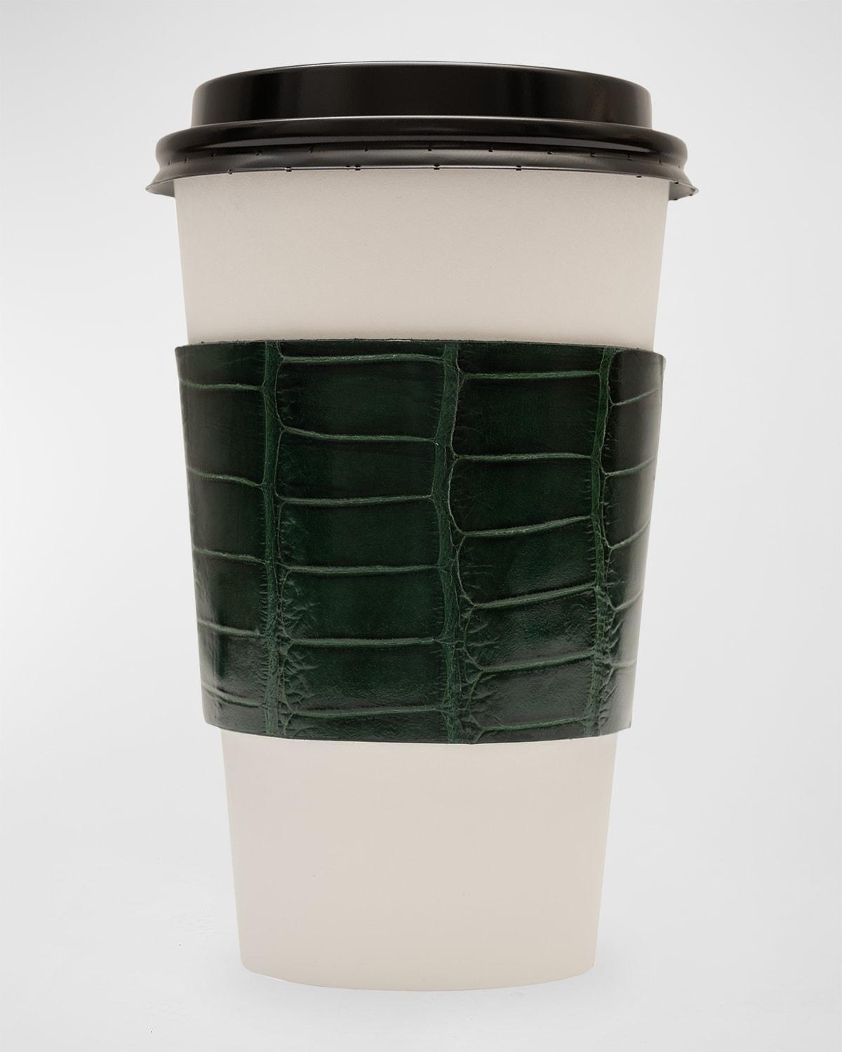 Mens Glazed Alligator Leather Cup Sleeve Product Image