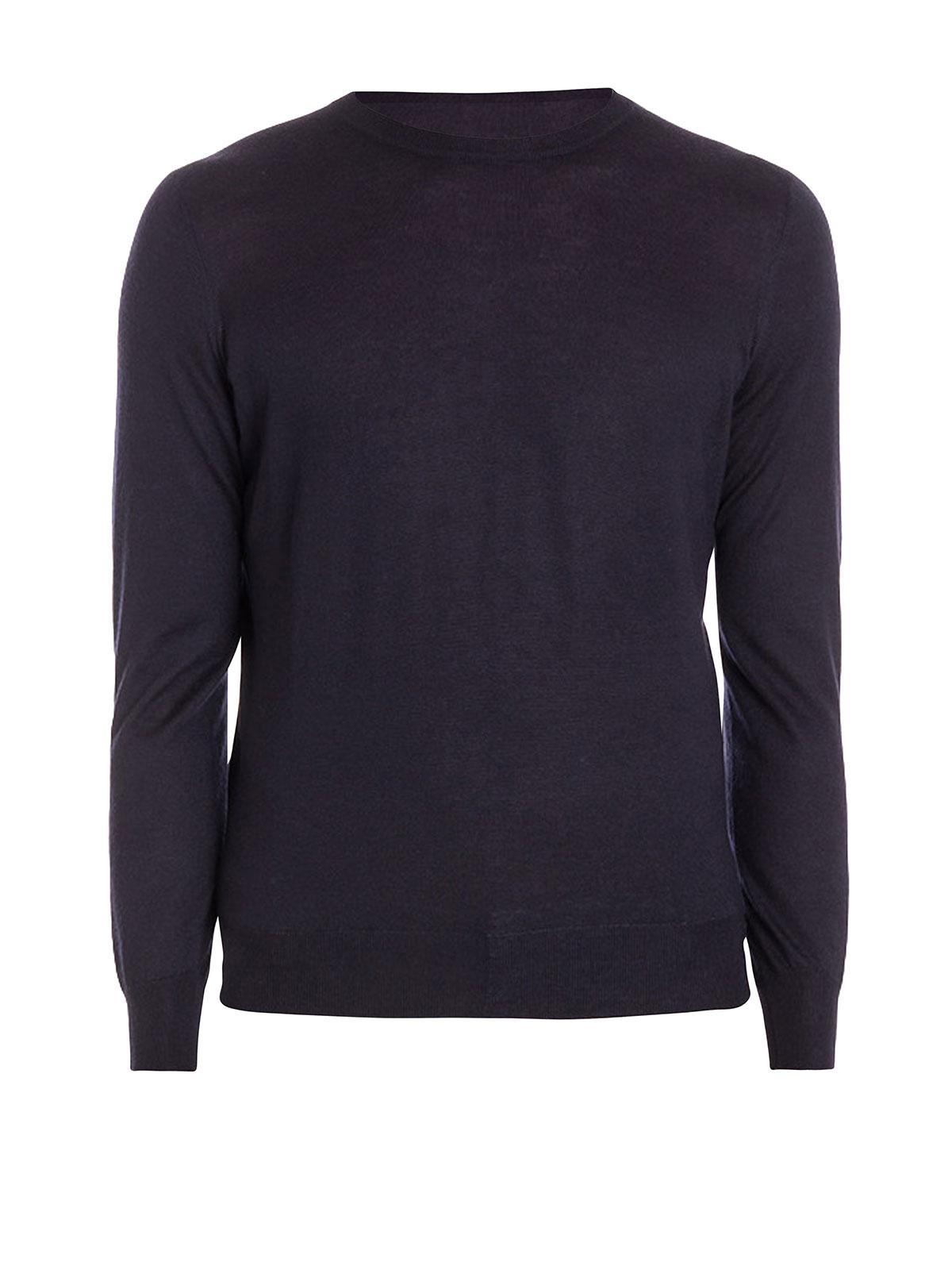 Cashmere Silk Lightweight Sweater In Azul Oscuro Product Image