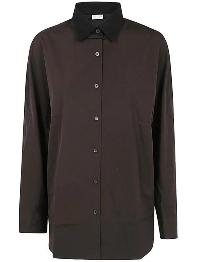 DRIES VAN NOTEN 00700 Casio Bis 9244 W.w.shirt Clothing In Brown Product Image