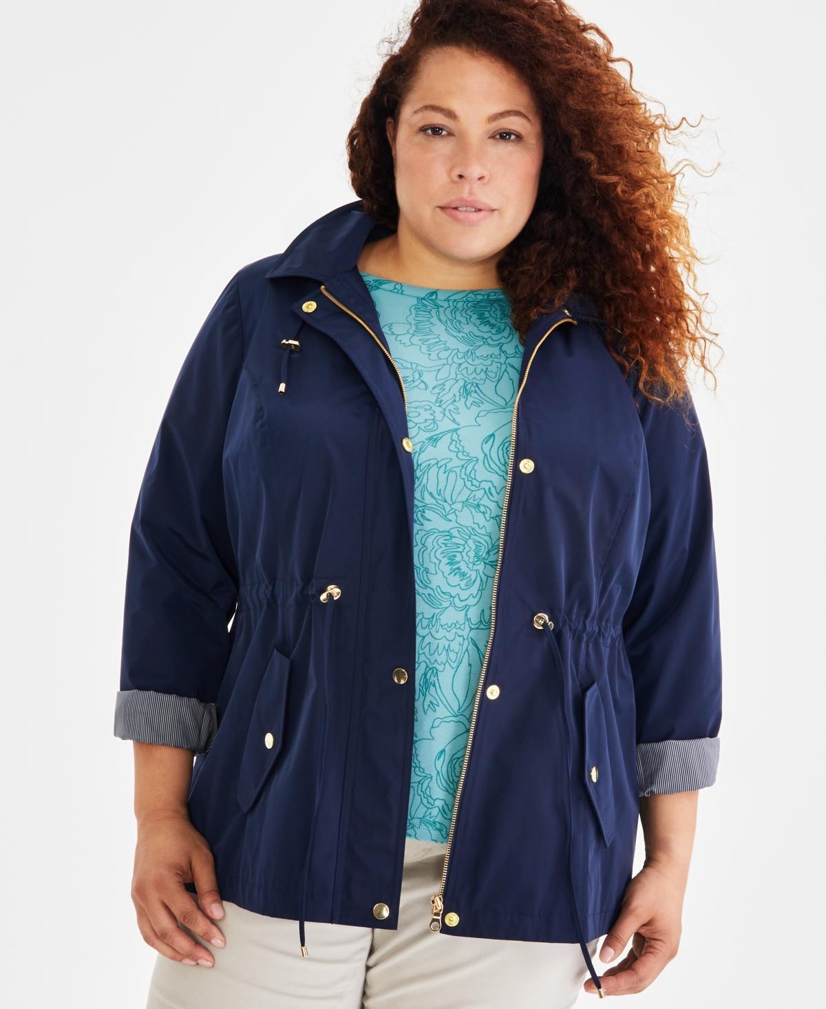 Women's Hooded Anorak, PP-4X, Created for Macy's Product Image