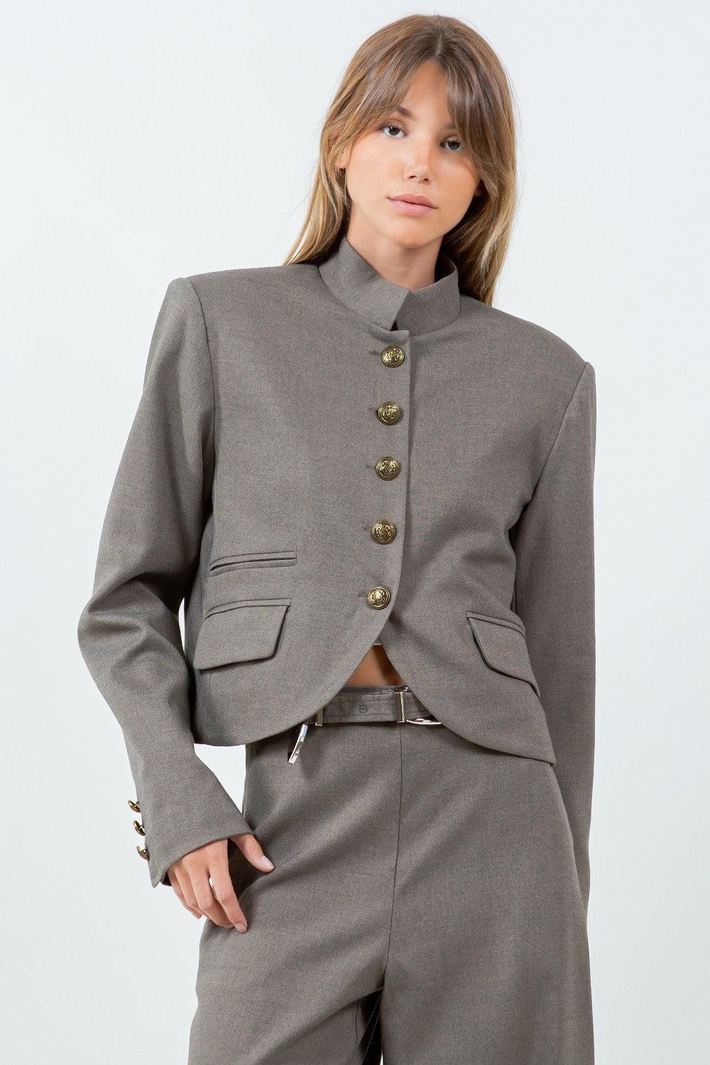 Women's Military Blazer Female Product Image