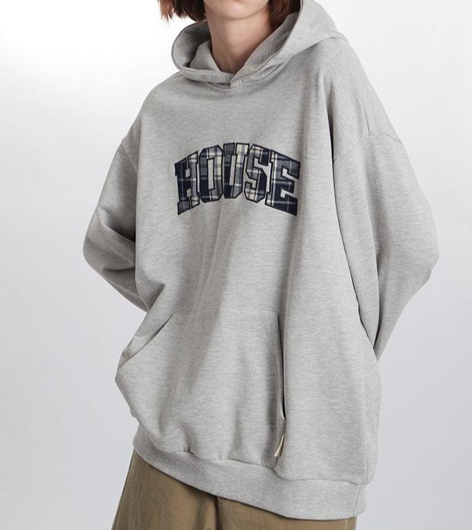 Drop Shoulder Lettering Oversized Hoodie Product Image