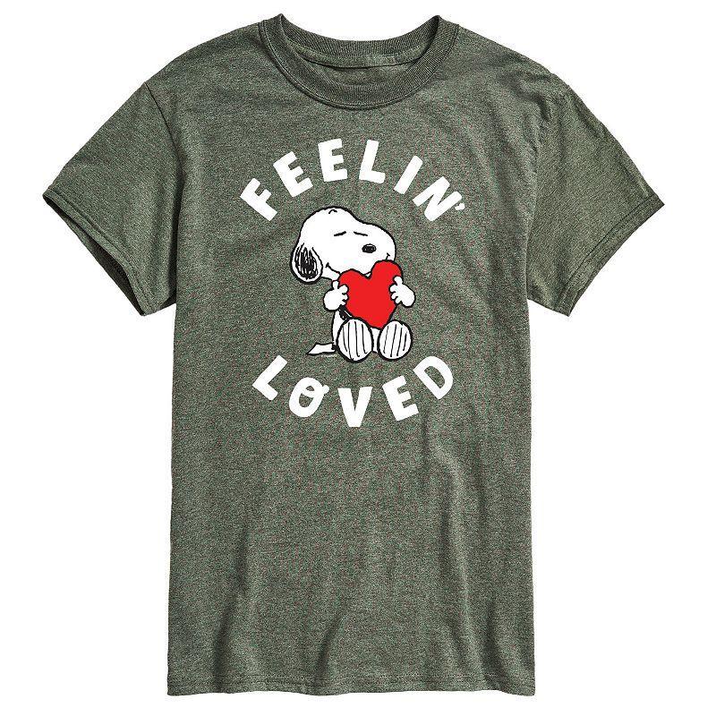 Mens Peanuts Feelin Loved Tee Grey Heather Product Image