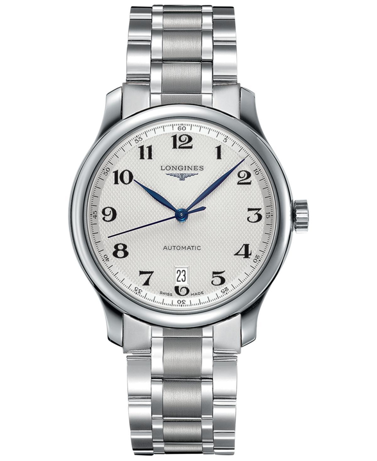 Longines Mens Swiss Automatic Master Stainless Steel Bracelet Watch 39mm L26284786 Product Image