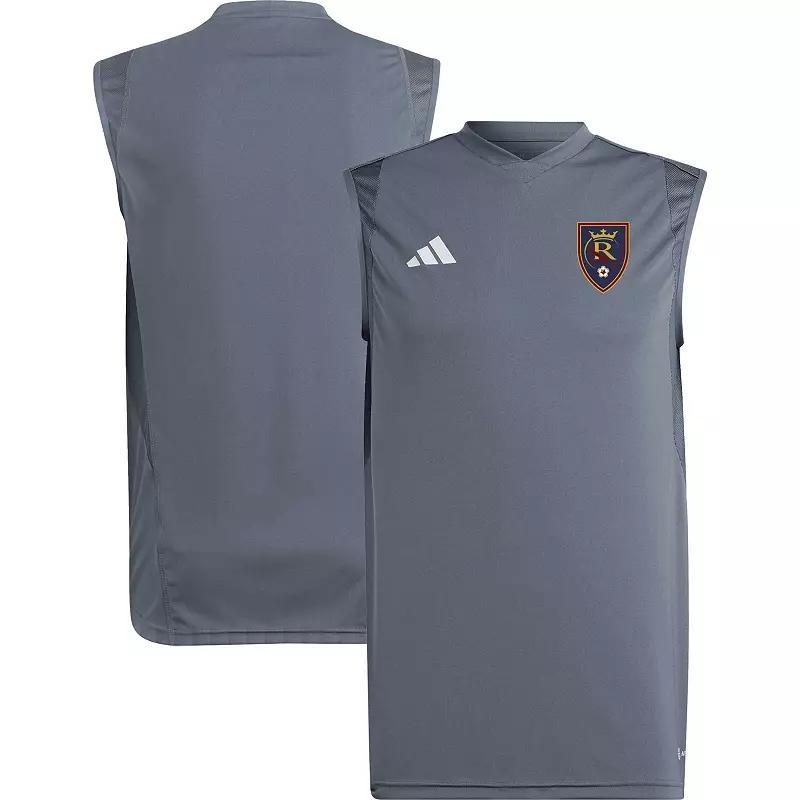 Mens adidas Gray Real Salt Lake 2023 On-Field Sleeveless Training Jersey Product Image