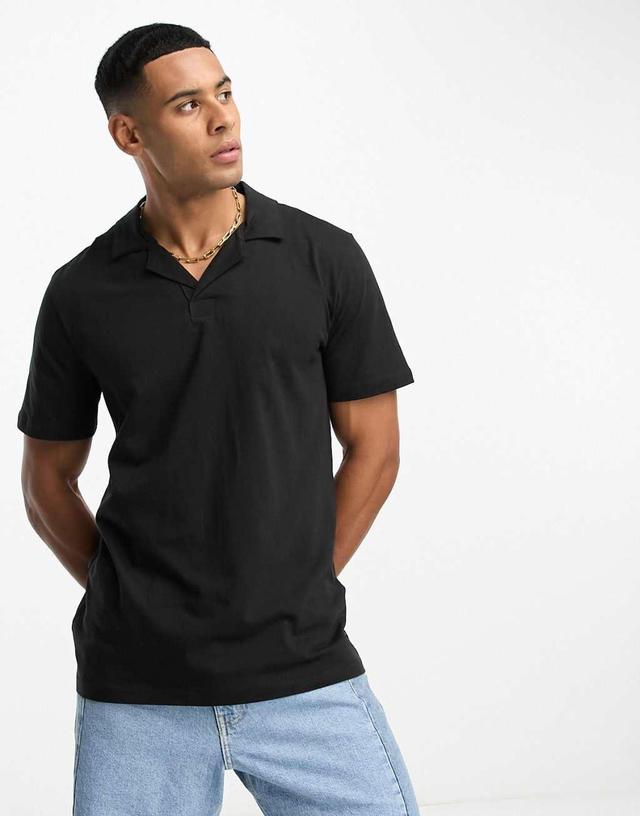 Only & Sons revere polo in black Product Image