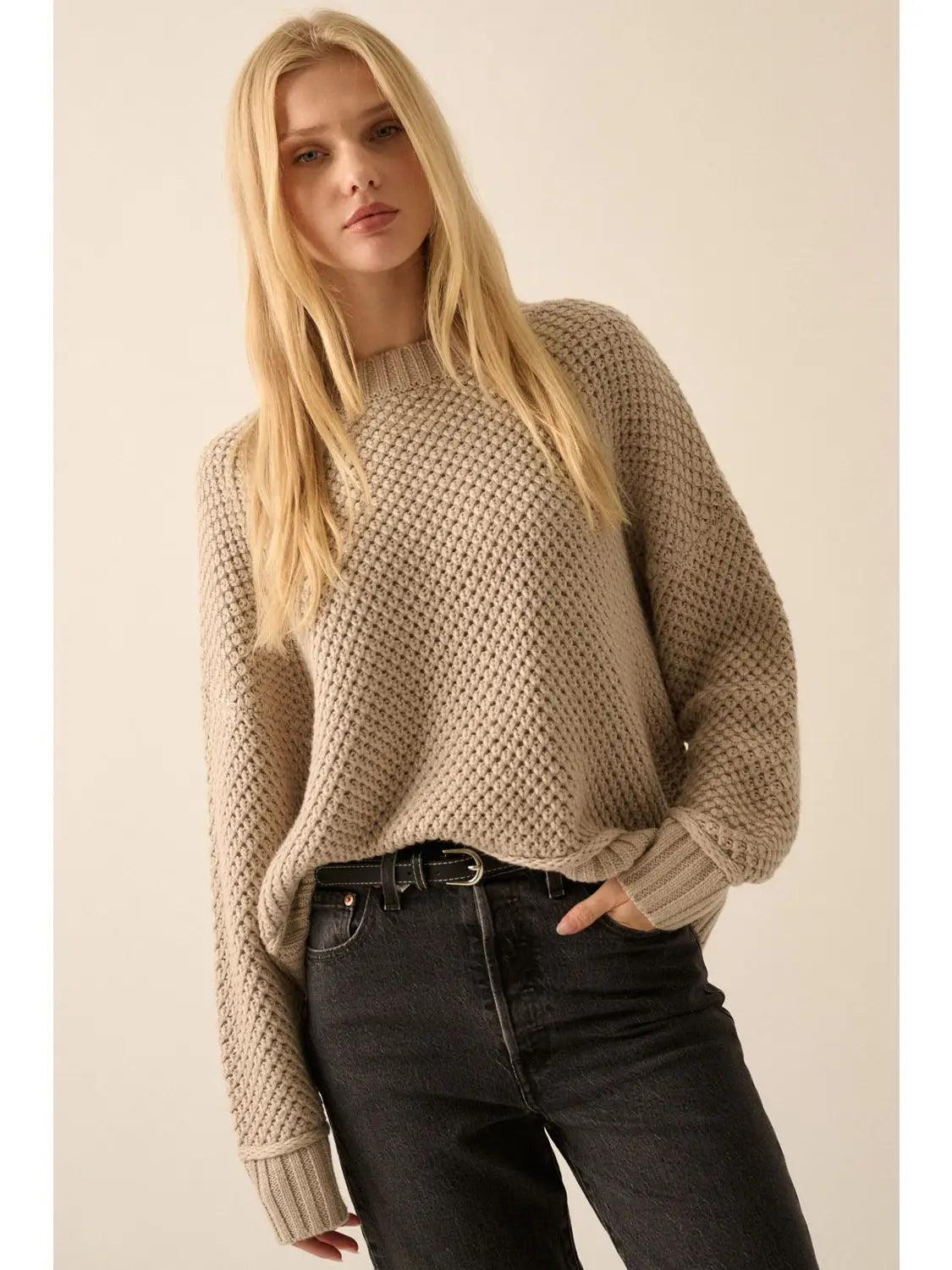 Crochet-Knit Sweater Product Image